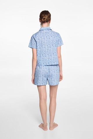 Pyjama court imprimé - Bleu