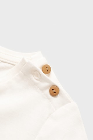 T-shirt manches longues imprimé - Blanc cassé