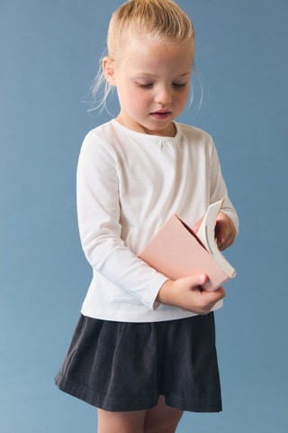 T-shirt manches longues poches - Blanc cassé