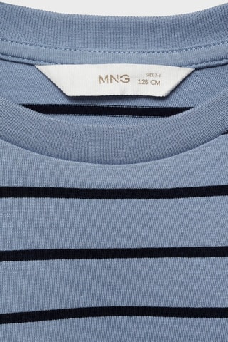 T-shirt coton à rayures - Bleu