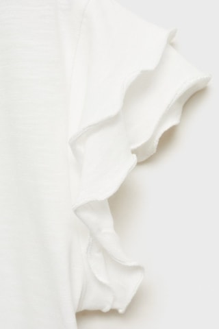 T-shirt imprimé à volants - Blanc cassé