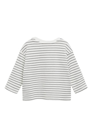 T-shirt manches longues rayures - Gris