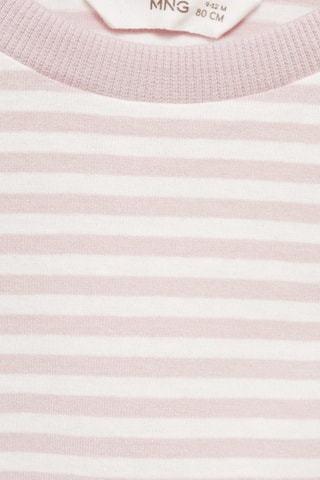 T-shirt coton à rayures - Rose