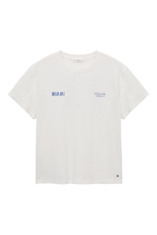 T-shirt message imprimé - Blanc cassé
