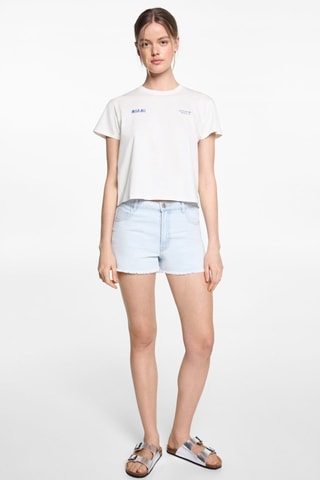 T-shirt message imprimé - Blanc cassé