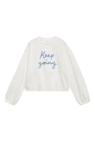 T-shirt détails brodés - Blanc cassé