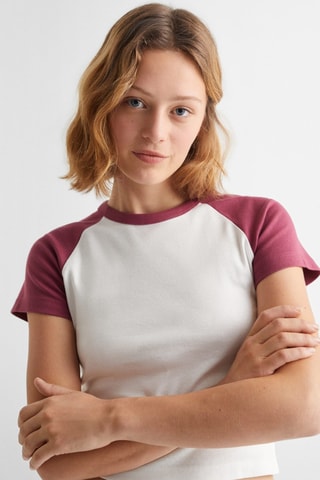 T-shirt crop - Grenat