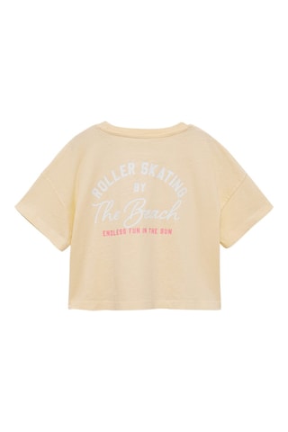 T-shirt coton imprimé - Jaune