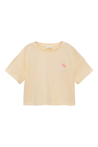 T-shirt coton imprimé - Jaune