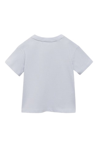 T-shirt coton imprimé - Bleu clair