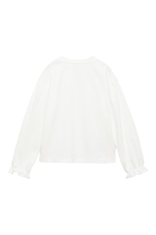 T-shirt détails brodés - Blanc cassé