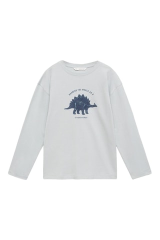 T-shirt imprimé dinosaure - Gris clair