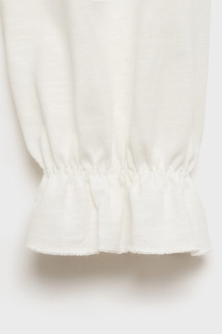 T-shirt manches longues imprimé - Blanc cassé