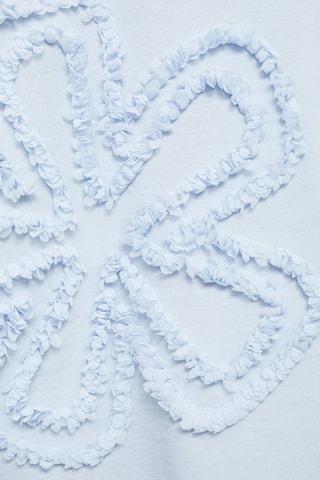 T-shirt détails brodés - Ciel