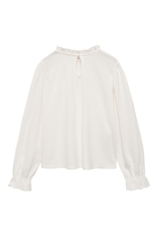 T-shirt détails froncés - Blanc cassé