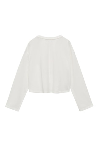 T-shirt coton imprimé - Blanc cassé