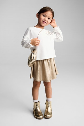 T-shirt imprimé noeud - Blanc cassé