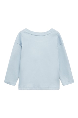 T-shirt manches longues imprimé - Ciel