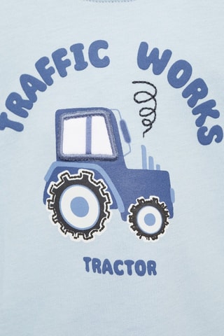 T-shirt manches longues imprimé - Ciel