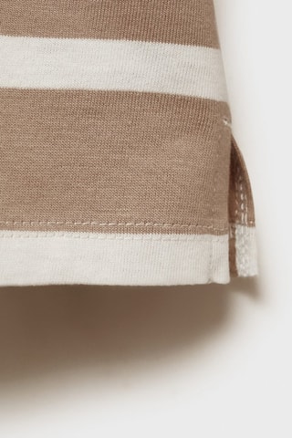 T-shirt manches longues rayures - Sable