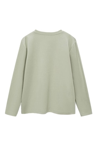 T-shirt manches longues imprimé - Vert