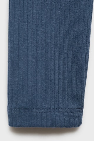 T-shirt imprimé maille côtelée - Bleu