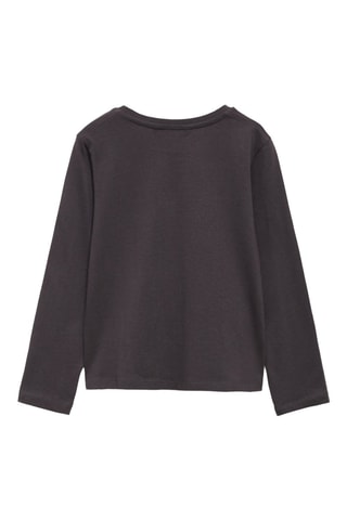 T-shirt détail imprimé - Anthracite