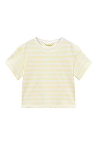 T-shirt coton à rayures - Jaune