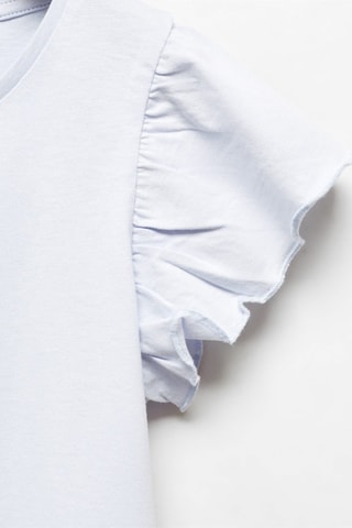 T-shirt volants manches courtes - Bleu clair