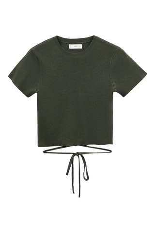 T-shirt maille noeud - Kaki