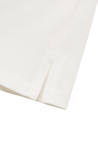 T-shirt message brodé - Blanc cassé