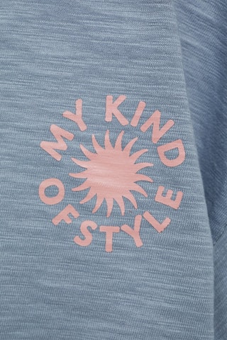 T-shirt imprimé double épaisseur - Bleu