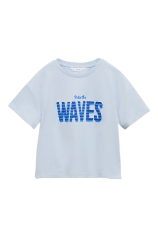 T-shirt message texturé - Ciel