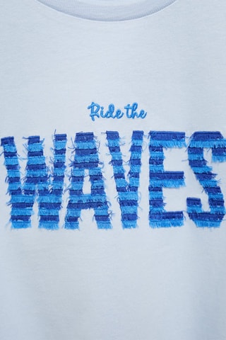 T-shirt message texturé - Ciel