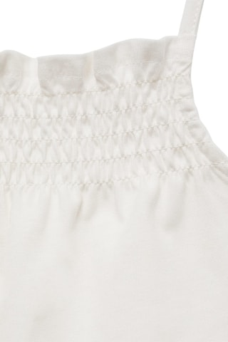 T-shirt col froncé - Blanc cassé