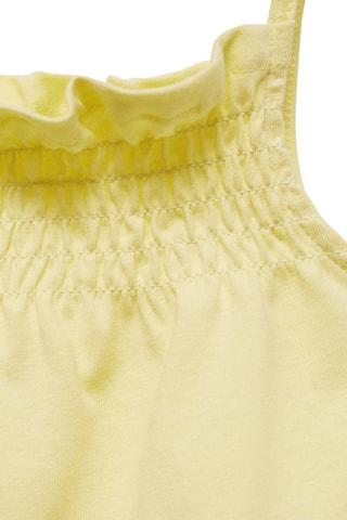 T-shirt col froncé - Jaune