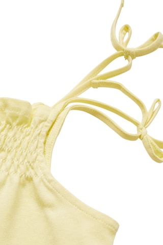 T-shirt col froncé - Jaune