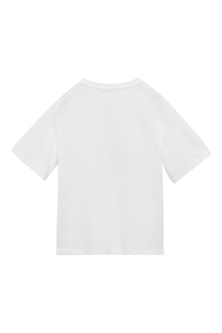 T-shirt coton imprimé - Blanc cassé