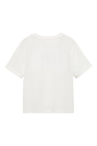 T-shirt imprimé perlé - Blanc cassé