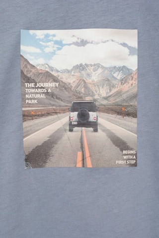 T-shirt coton imprimé - Bleu