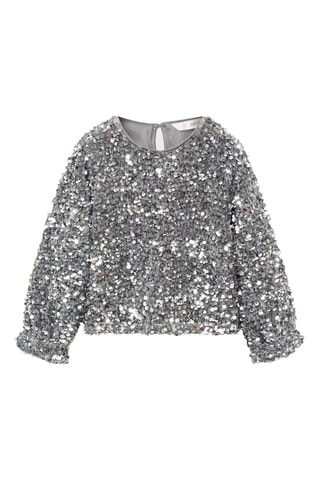 T-shirt paillettes - Argenté