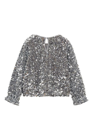 T-shirt paillettes - Argenté