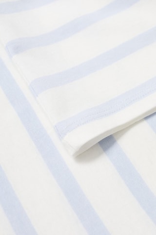 T-shirt coton à rayures - Bleu ciel