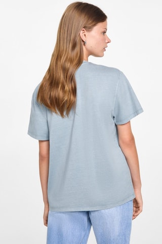 T-shirt en coton imprimé - Bleu