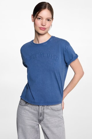 T-shirt message brodé - Vert