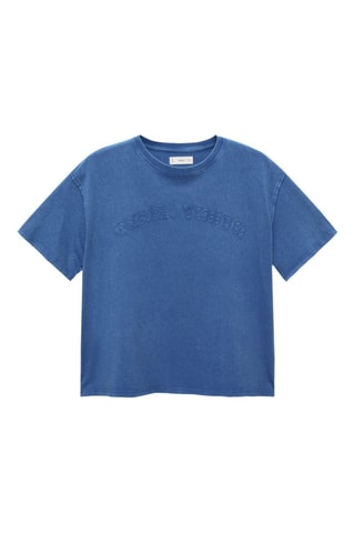 T-shirt message brodé - Vert