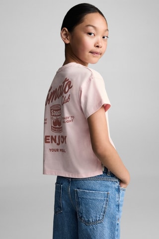 T-shirt coton imprimé - Rose