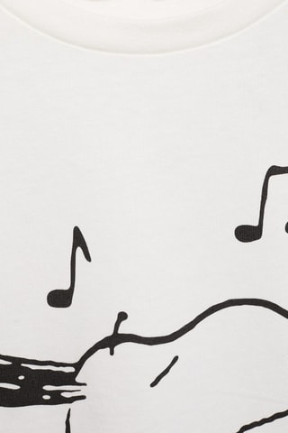 T-shirt manches longues Snoopy - Blanc cassé