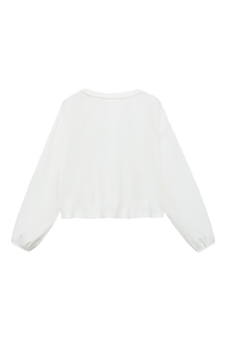 T-shirt détail perles - Blanc cassé