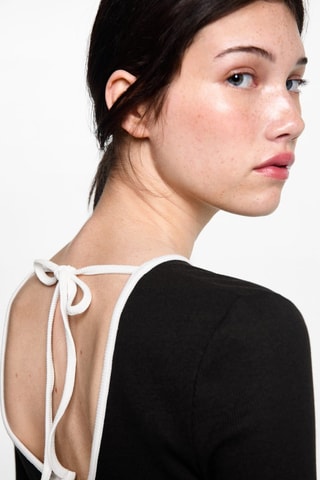 T-shirt jaspé - Noir